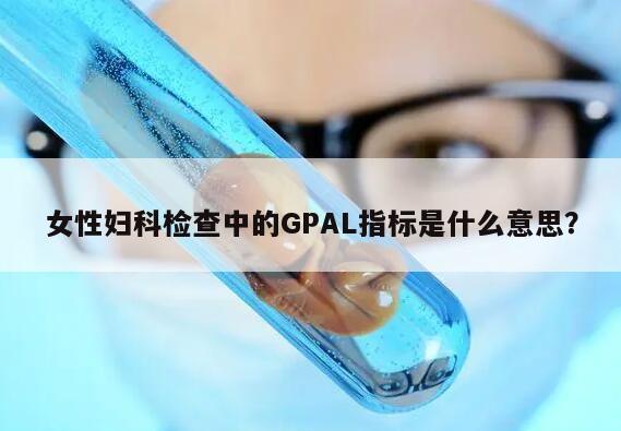 女性妇科检查中的GPAL指标是什么意思？